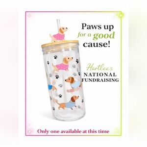 Dachshund Print Tumbler with Straw